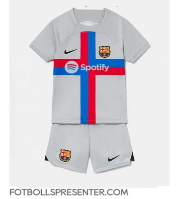 Barcelona Tredje tröja Barn 2022-23 Kortärmad (+ korta byxor)